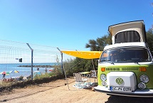 Parcelas camping Vista al mar
